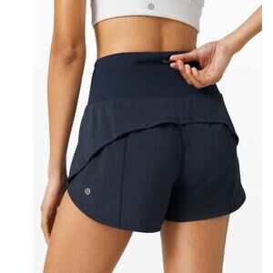 Lululemon Shorts Womens 6 Speed Up High Rise Lined Blue Run Speed Activewear Gym